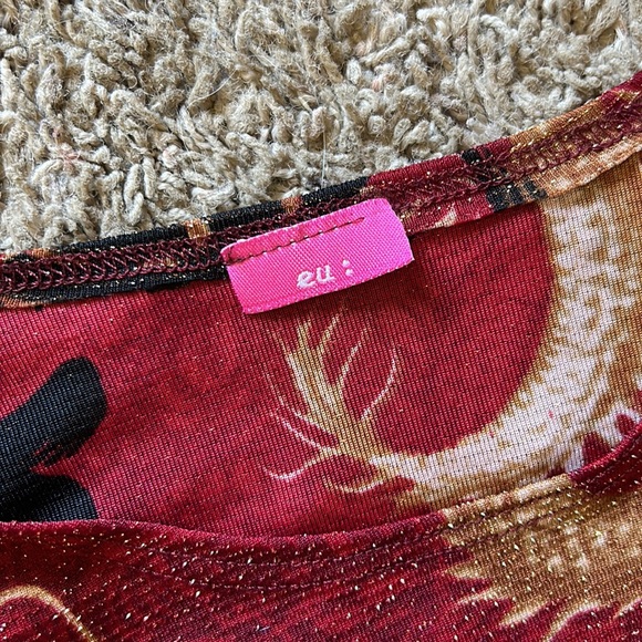 y2k red dragon blouse - Picture 2 of 4